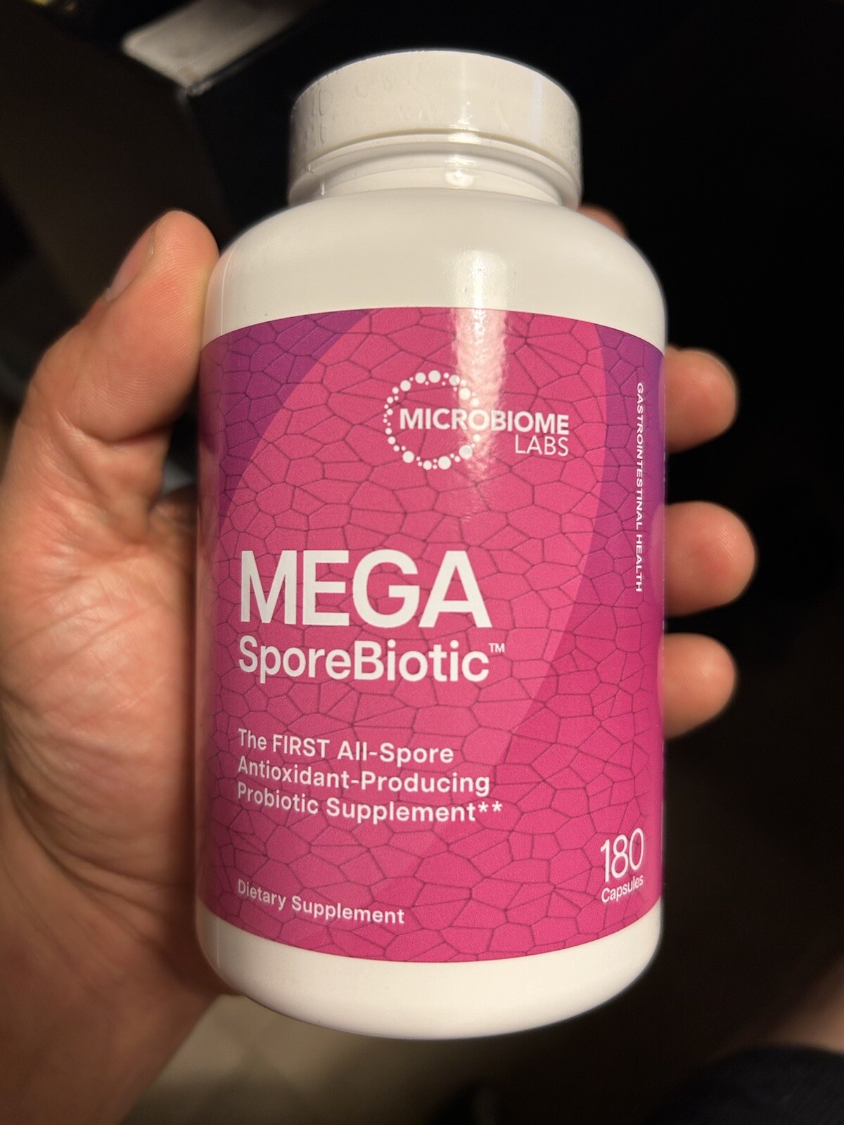 Microbiome MegaSporeBiotic Labs (180 Capsules) – Probiotic 7/27 Exp.