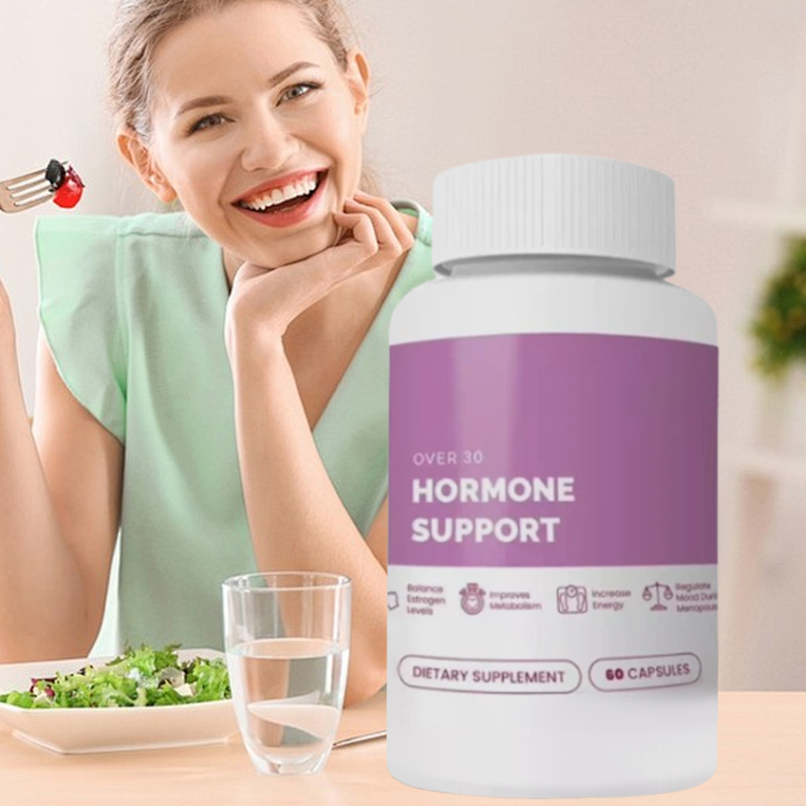 Fresh Gleeful Over 30 Support | Menopause Supplement for Women |60 Count