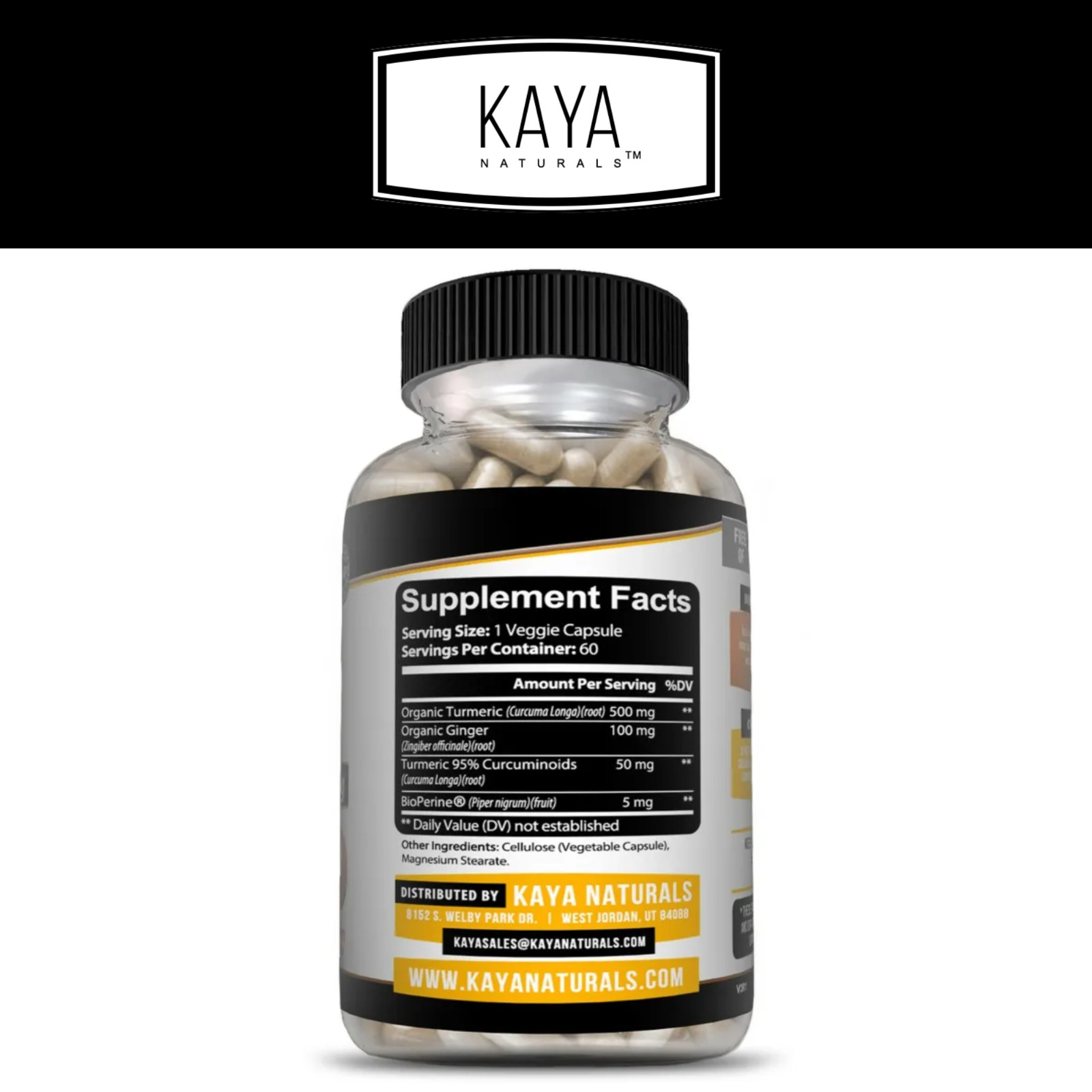 (2 Pack) Turmeric Curcumin with Ginger + Black Pepper, Joint Pain Maxx Strength