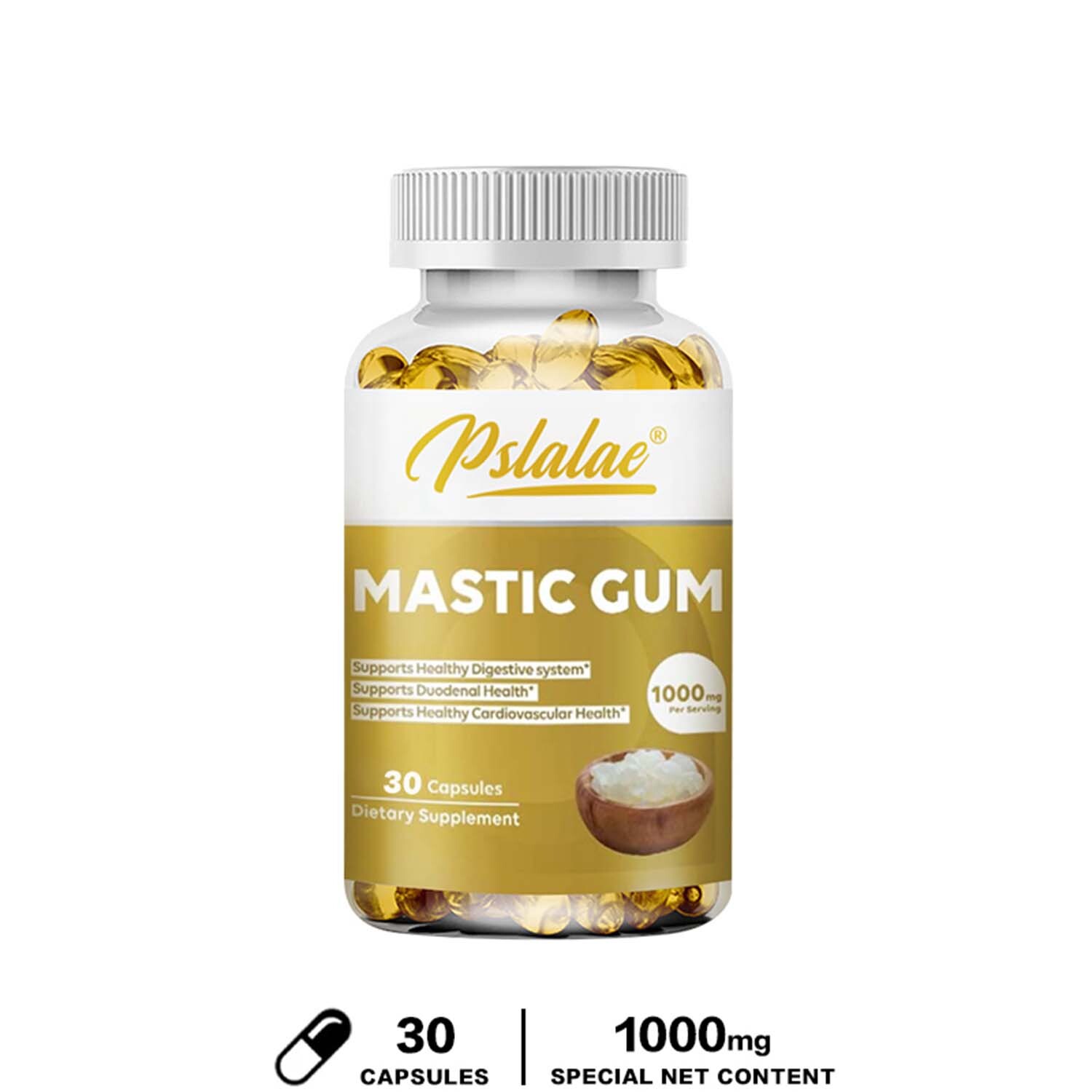 Mastic Gum Capsules 1000mg – Support Gastrointestinal Health, Digestive System