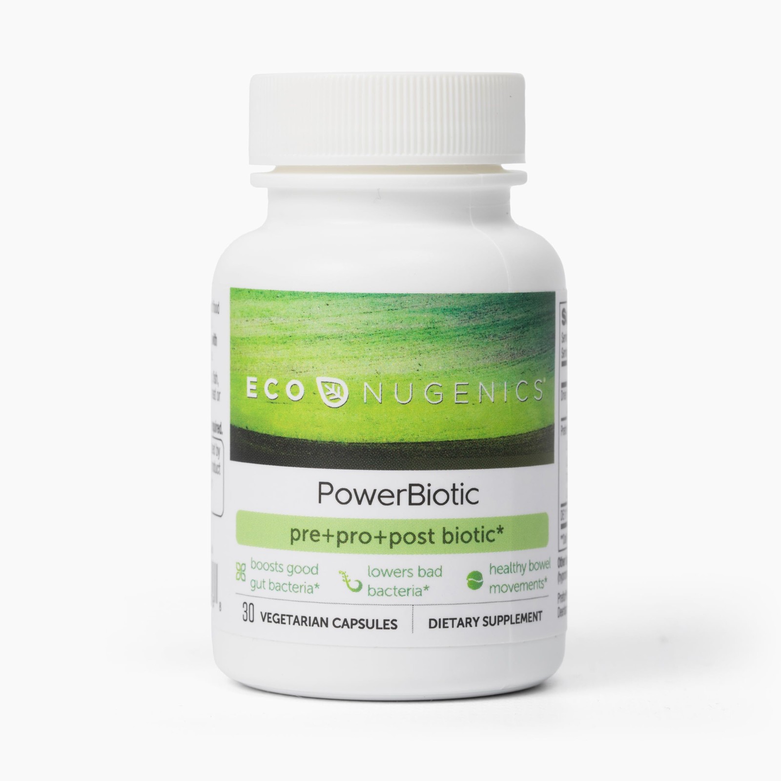 EcoNugenics PowerBiotic Prebiotic, Probiotic Postbiotic for Men Women – 30 …