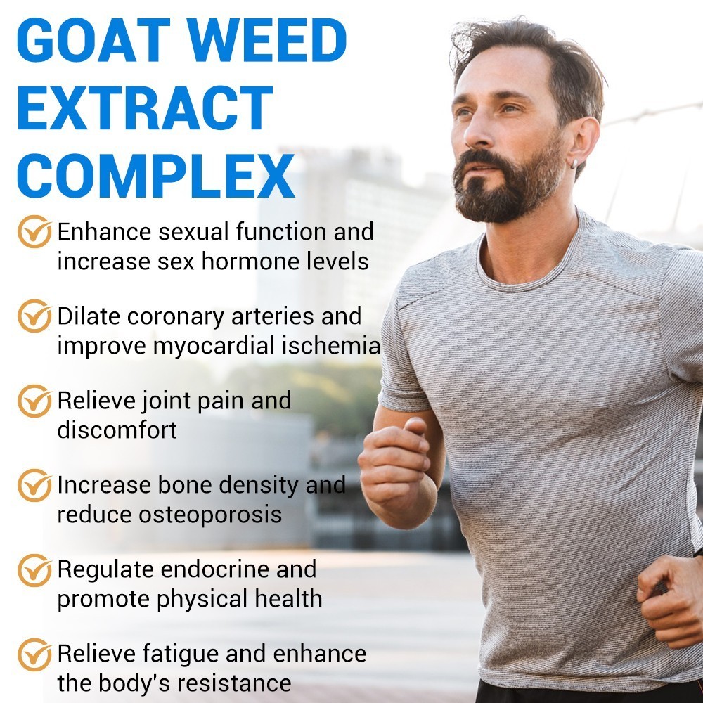 STRENGTH Horny Goat Weed Extract W/ Maca Root Powder, Saw Palmetto, L-Arginine-
