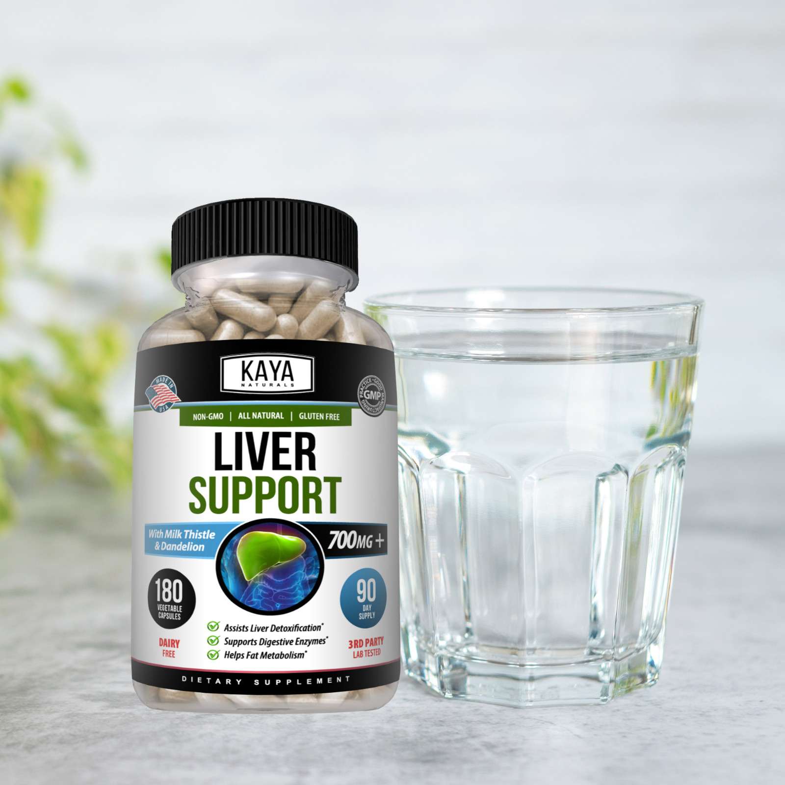 Liver Support 180ct Cleanse Detox Repair Health Milk Thistle Dandelion Root Zinc