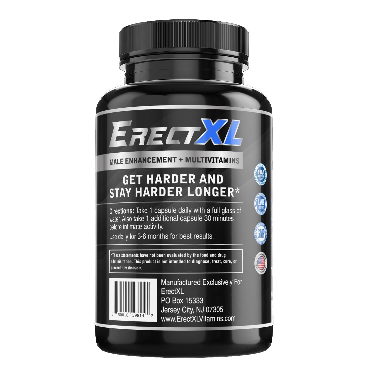 ErectXL Male Performance + MULTIVITAMIN – Increase Size, 30 Count (Pack of 1)