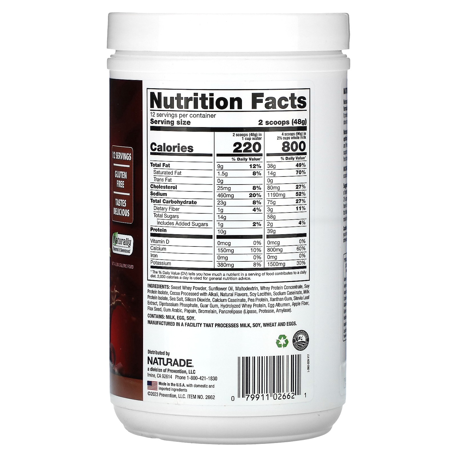 Naturade Weight Gain Chocolate 20 3 oz 576 g Gluten-Free, No Artificial Colors,