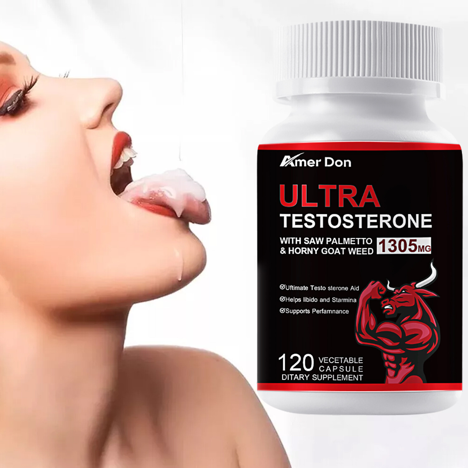 #1 Testosterone Booster Monster Test Caps, T Boost 120 Capsules Male Enhancement