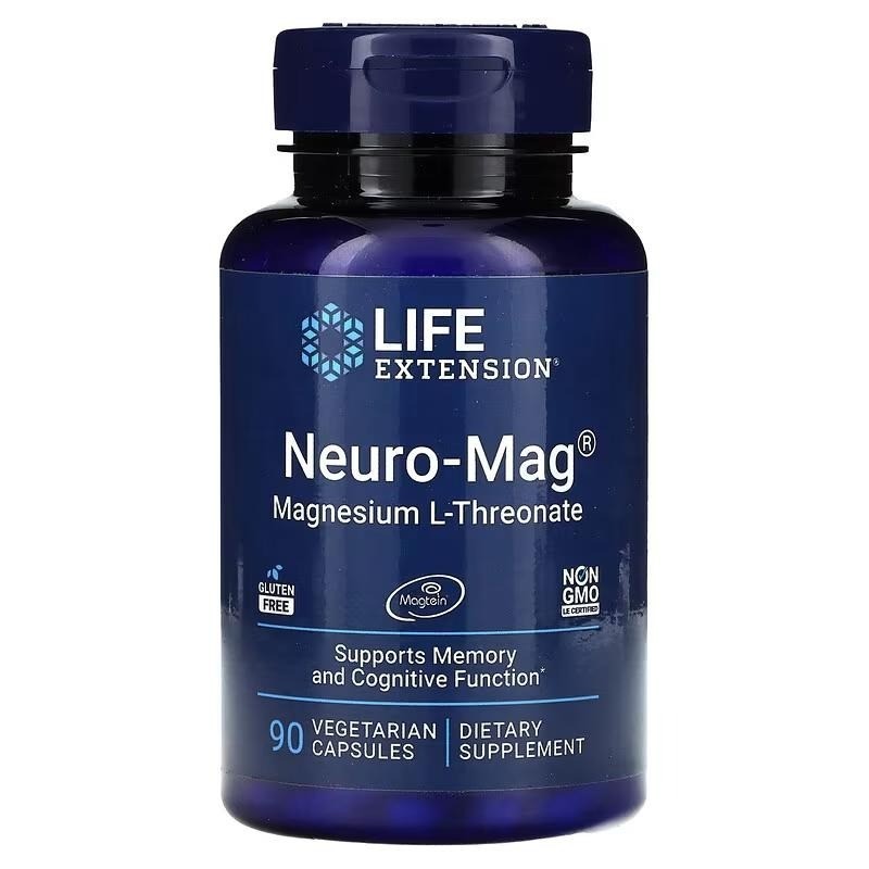 Life Extension Neuro‑Mag 90Veg Caps Magnesium L‑Threonate 48mg Cognitive Support