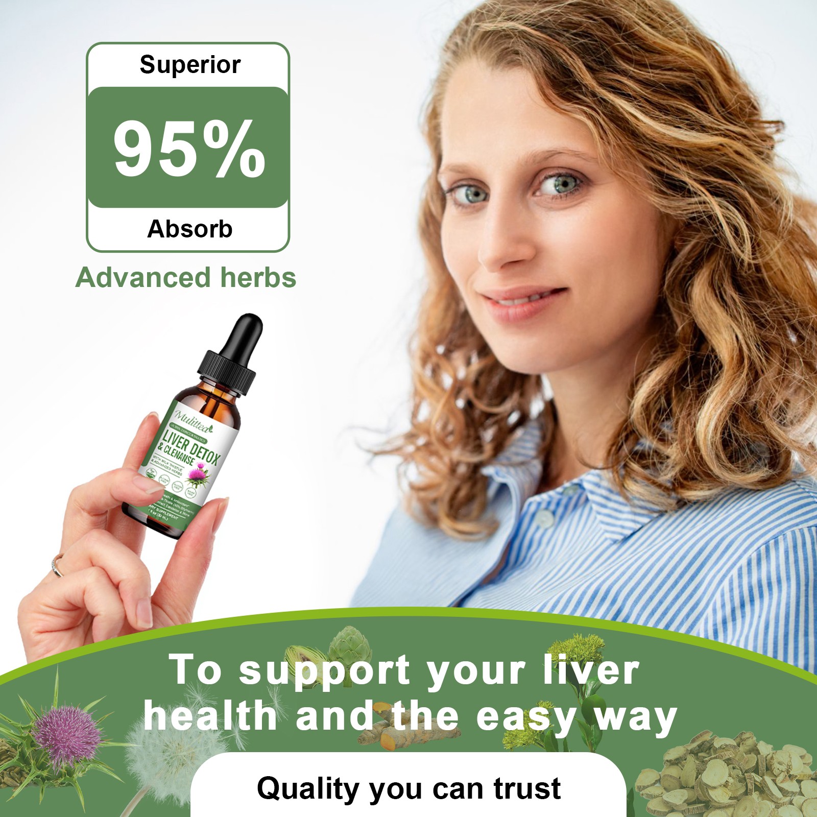 Liver Cleanse Detox & Repair Supplement Natural Liver Support Liquid Drops