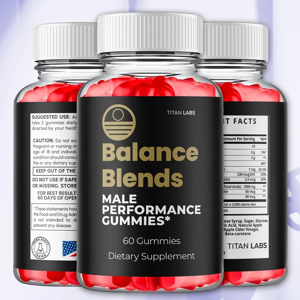 (5 Pack) Balance Blends Advanced Male Support Supplement BalanceBlends 300Gummys
