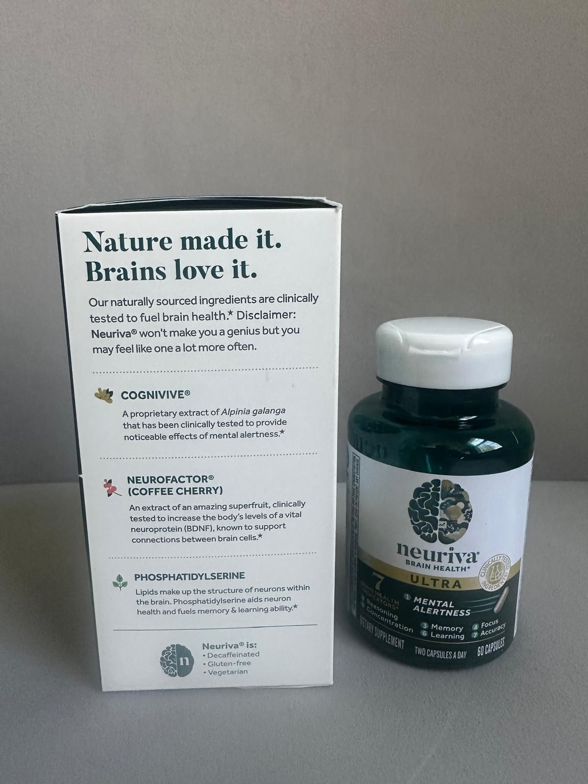 Neuriva Ultra Brain Health Memory Focus Mental Alertness 60 Caps