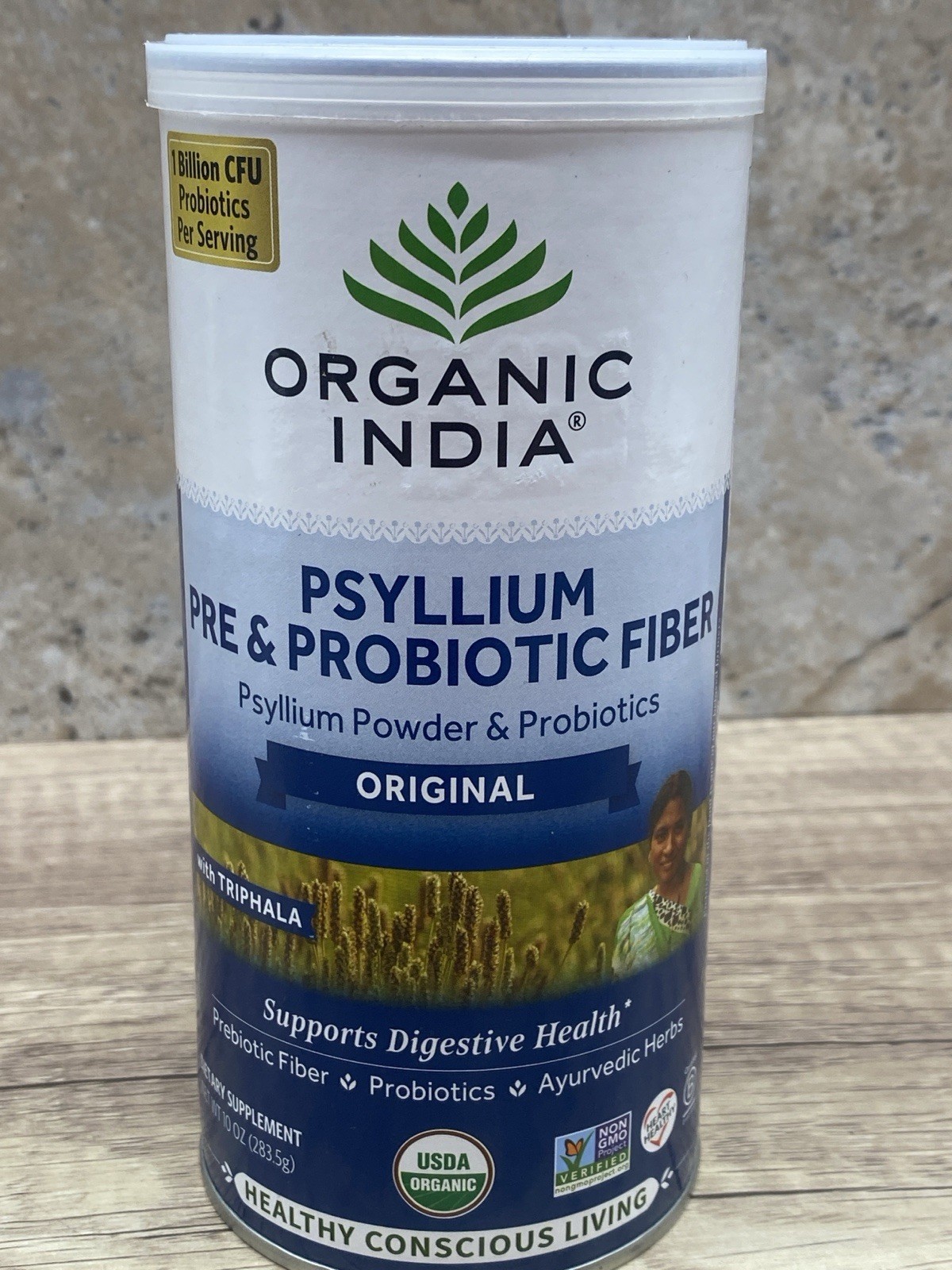 Organic India Psyllium Pre & Probiotic Fiber Original Flavored 10 oz 283.5 g