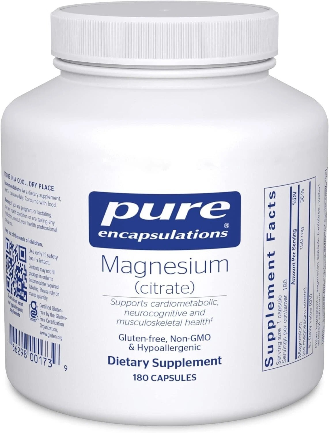 Pure Encapsulations Magnesium (Citrate), Sleep, 180 Capsules, Exp 2028+