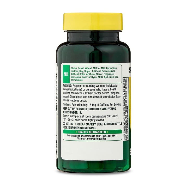 Spring Valley Green Tea Extract 500 mg Vegetarian Capsules 60 Count
