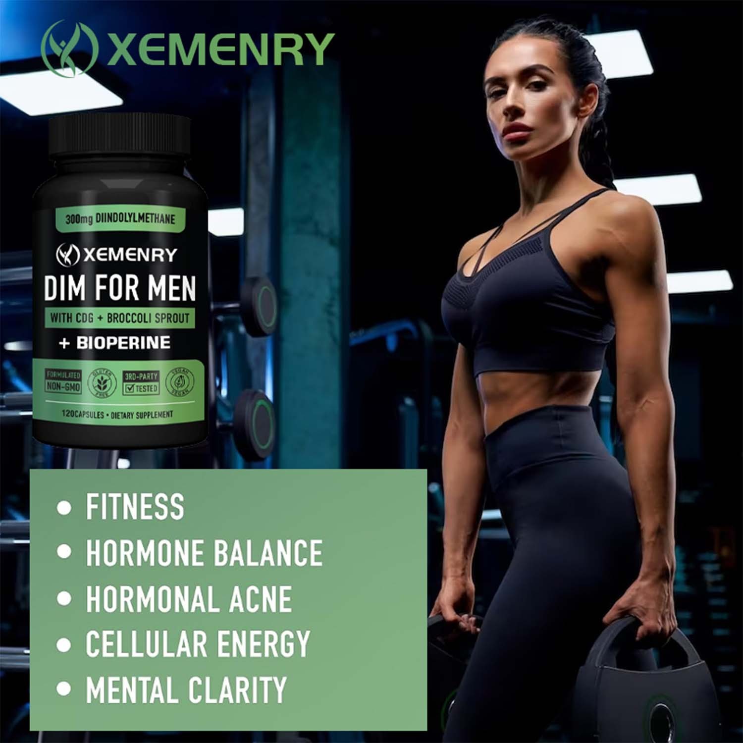 DIM FOR MEN 300mg – Male Hormonal Balance, Estrogen Metabolism, Muscle Health