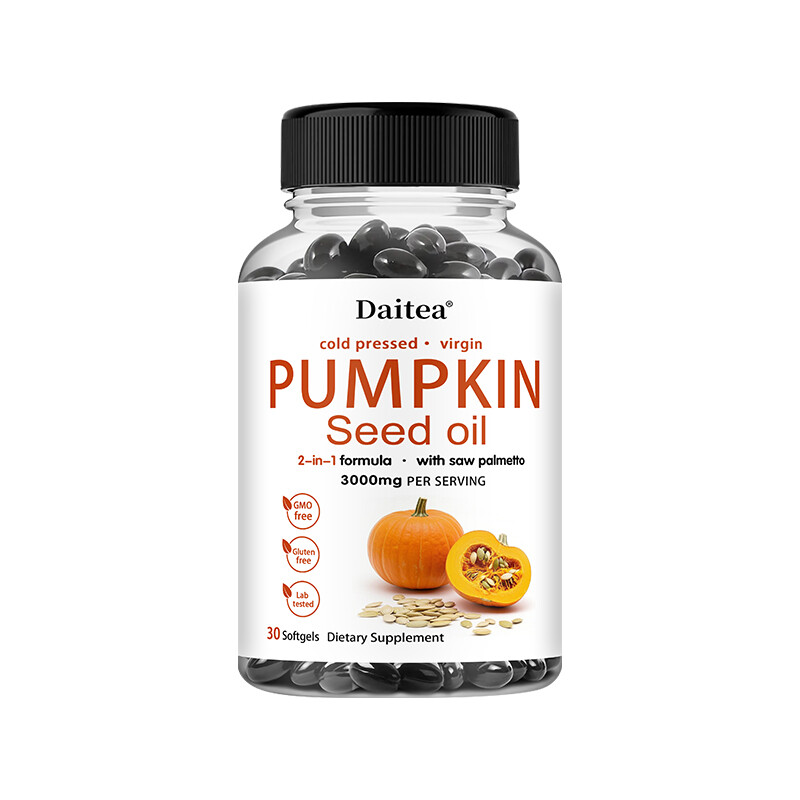 Pumpkin Seed Oil, 3,000 mg, 2-in-1 With Saw Palmetto 30 To 120 Caps