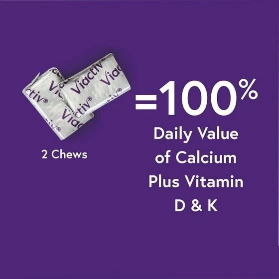 Viactiv Calcium Supplement Soft Chews, Milk Chocolate (100CT) Vitamin D & K, NEW