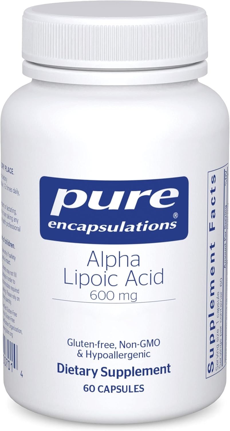 Lot of 2 Pure Encapsulations Alpha Lipoic Acid 600mg 60 Capsules EXP 09/26