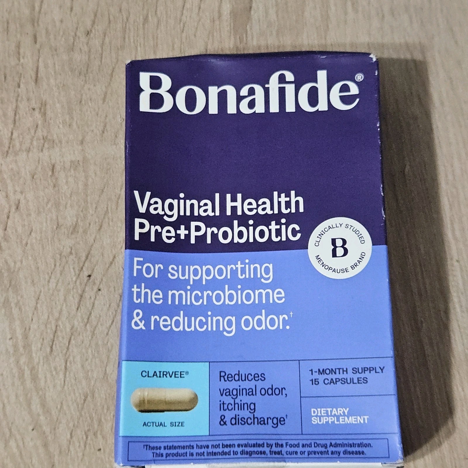 3 Boxes Bonafide Clairvee Vaginal Health Pre + Probiotic 15ct Exp 04/2027 New