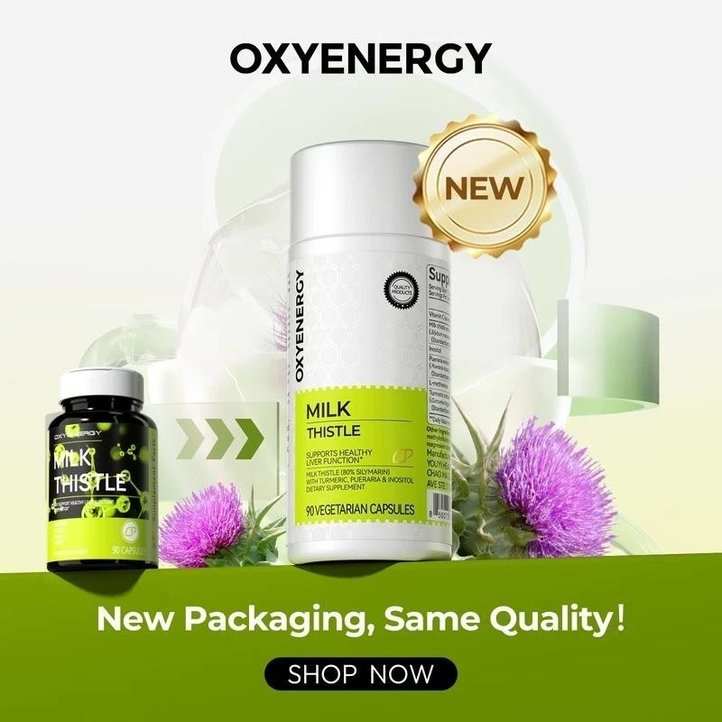 Oxyenergy Milk Thistle Liver Detox & Colon Cleanse,Natural Liver Health Support-