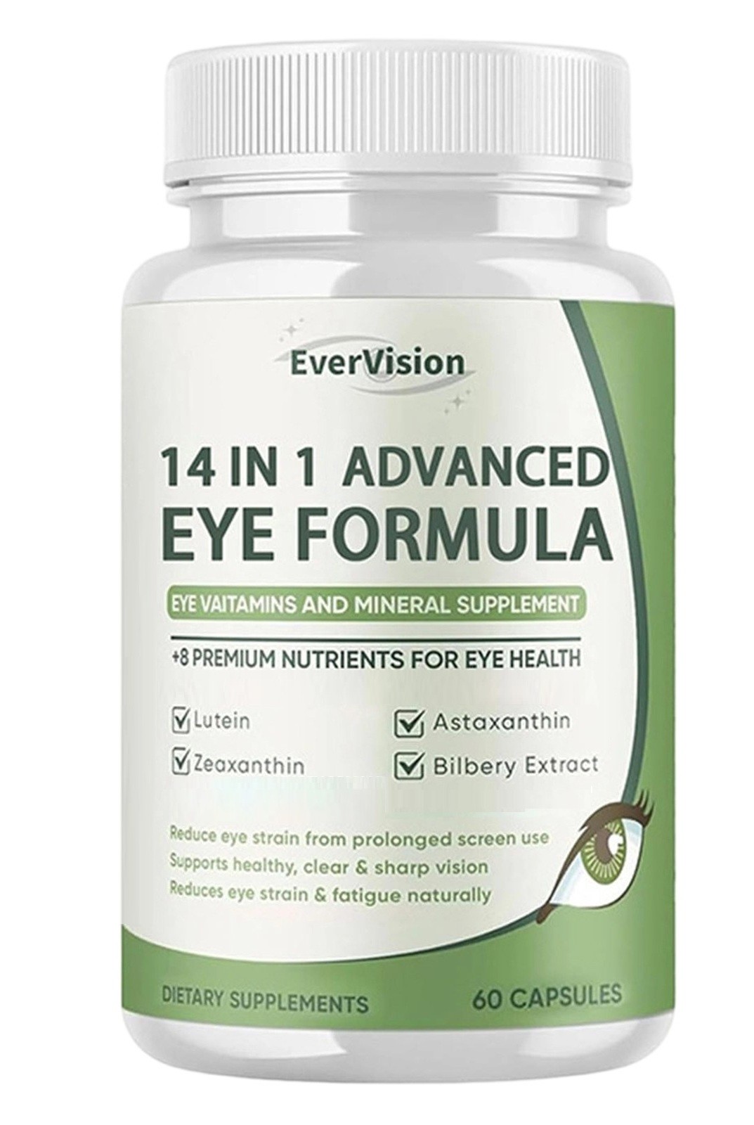 Evervision 14 in 1 Premium Eye Formula – High Quality 60 Capsules