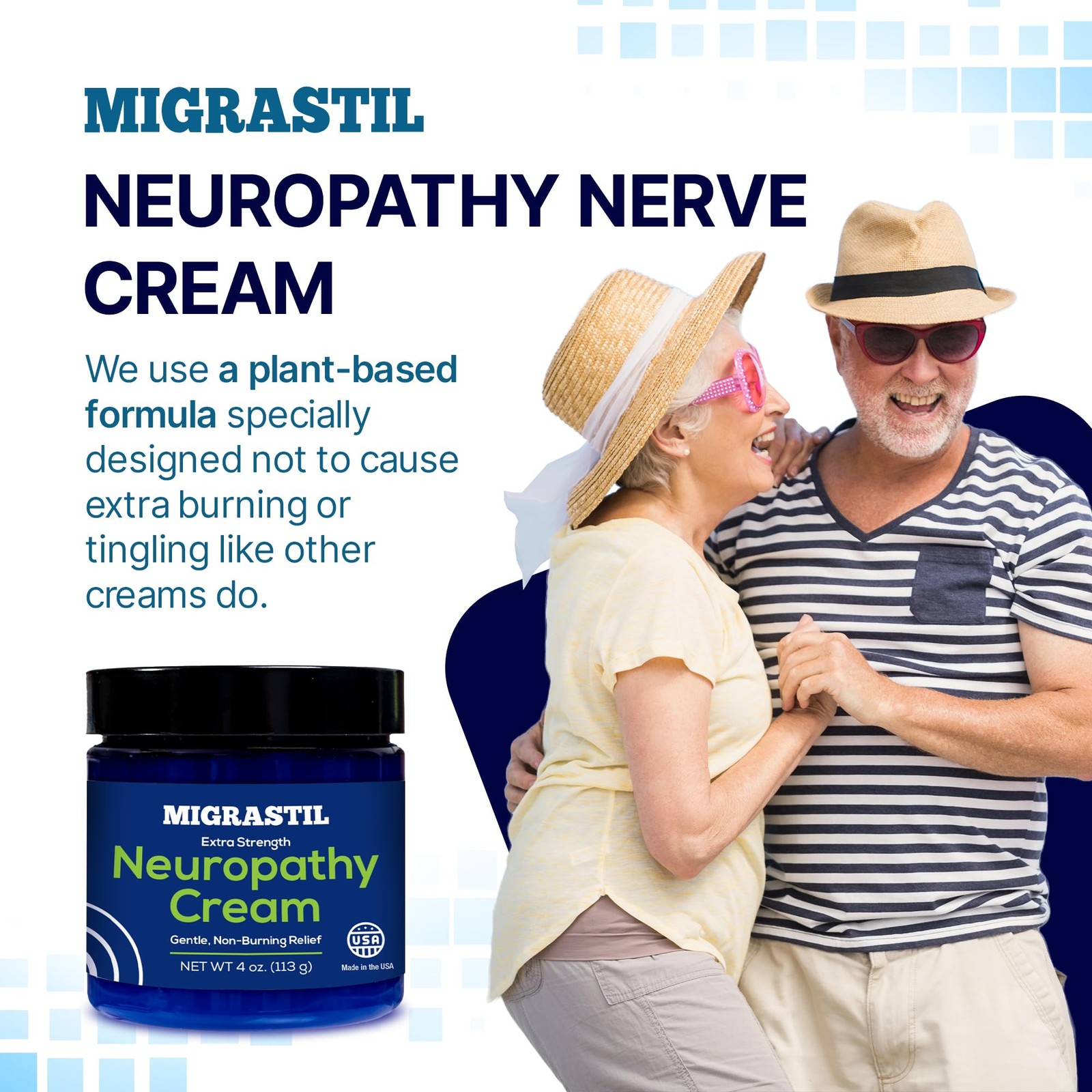 Migrastil Extra Strength Neuropathy Cream for Feet, Legs & Hands 4oz USA