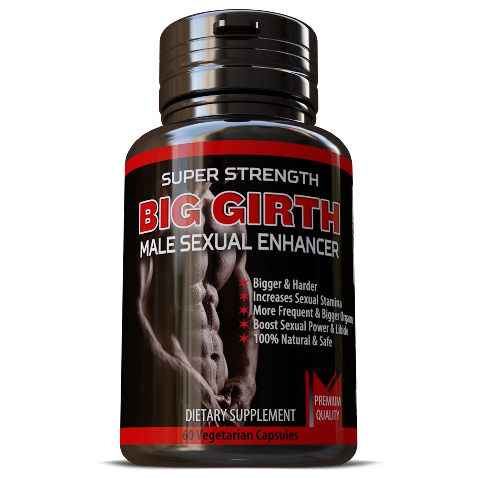 Big Girth Male Enhancement 120 Pills Stamina Booster Libido Natural Supplement