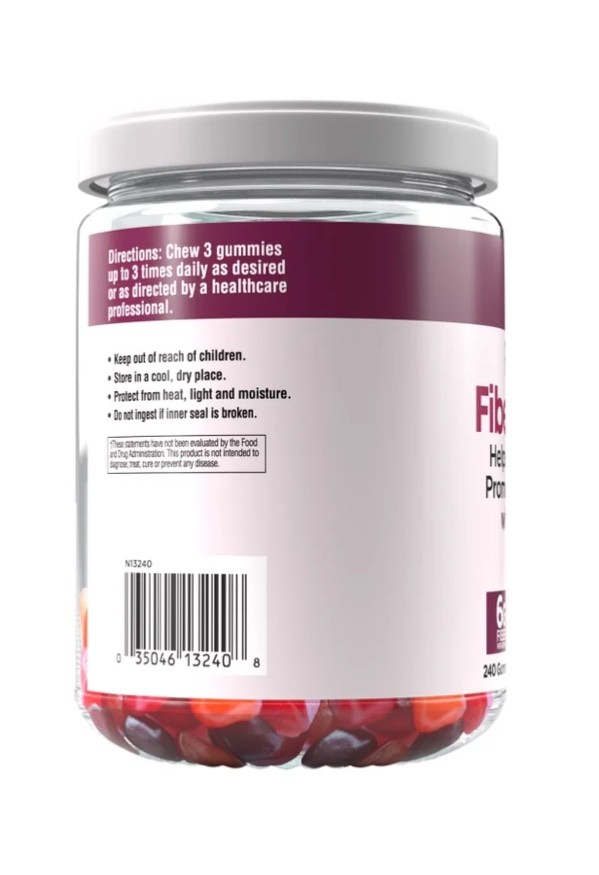 Country Farms Fiber Care Gummies 240 Ct Sugar Free 6g Fiber Digestive Health