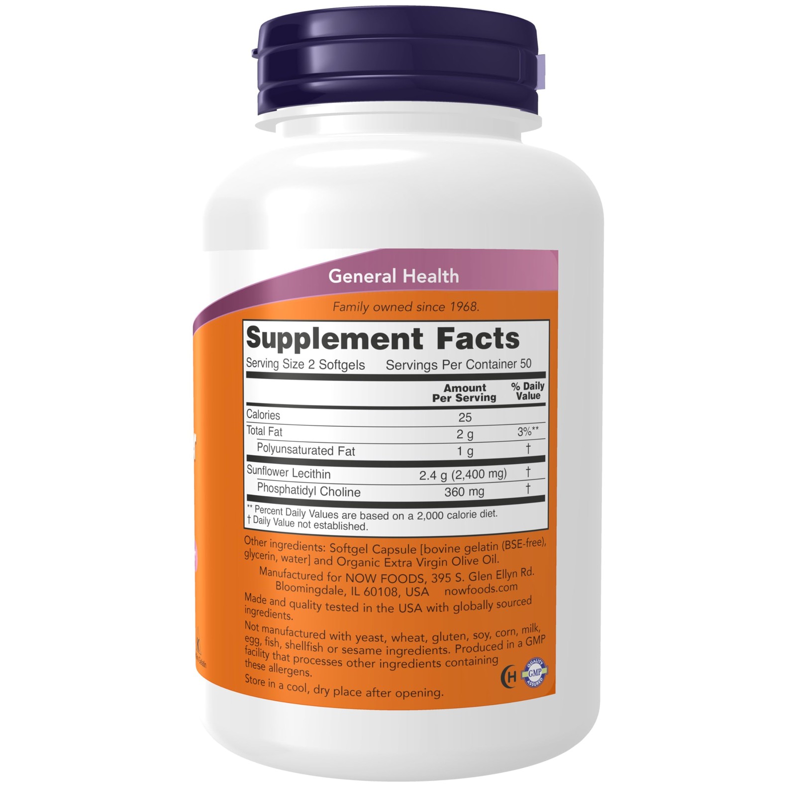 NOW Foods Supplements, Sunflower 100 Count (Pack of 1), Amber/Red/Brown