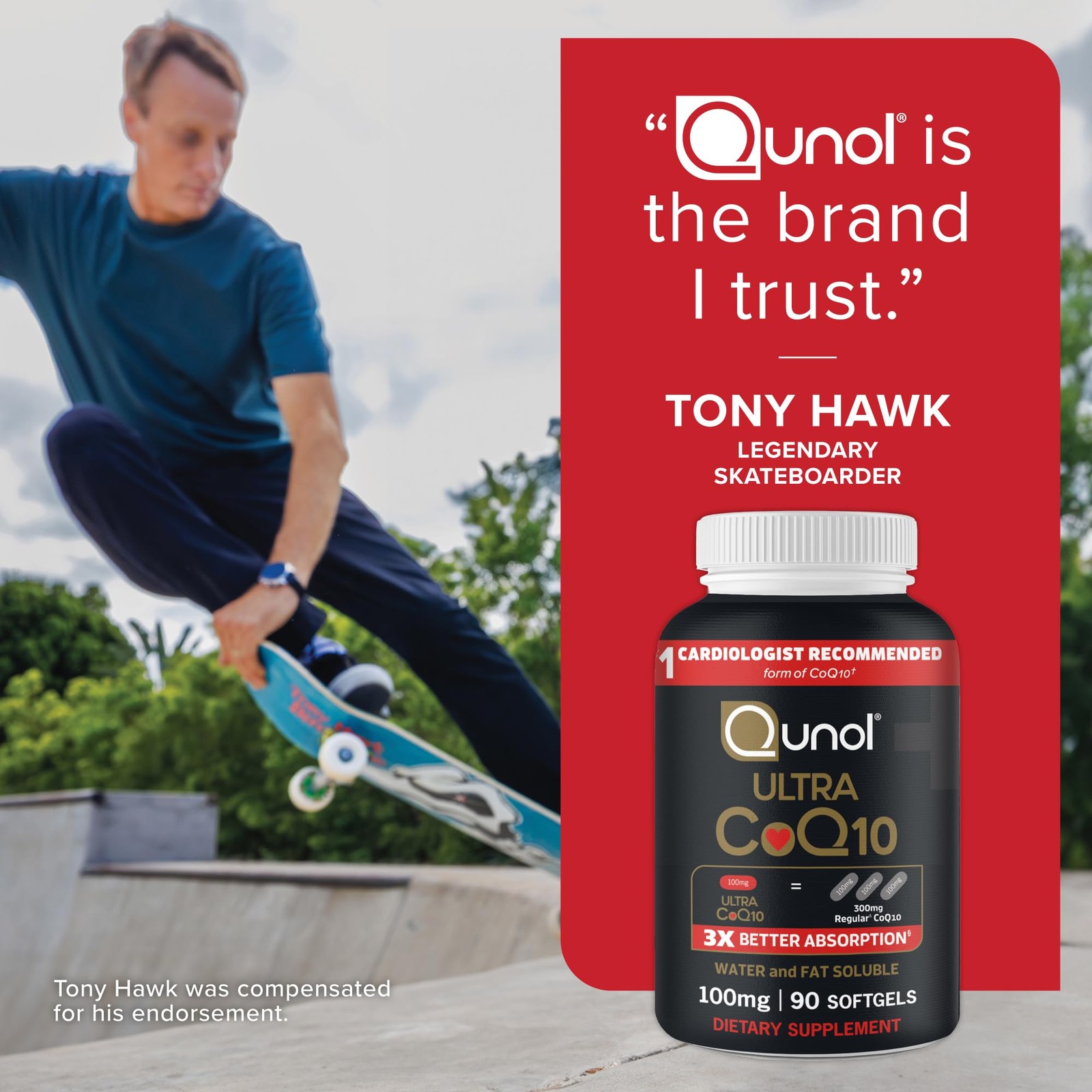 Qunol Ultra CoQ10 100mg, 3x Better Absorption, 120 Count (Pack of 2), Brown