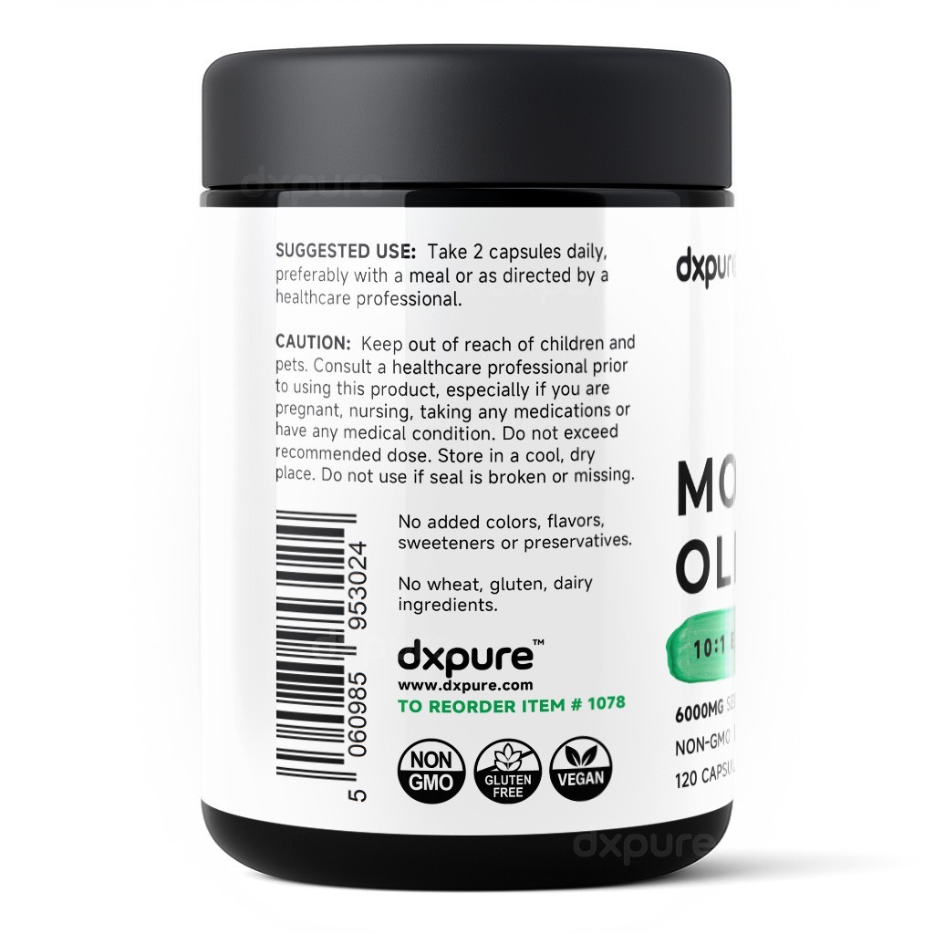 Moringa Oleifera Leaf Powder Supplement – 6000mg – 120 Capsules