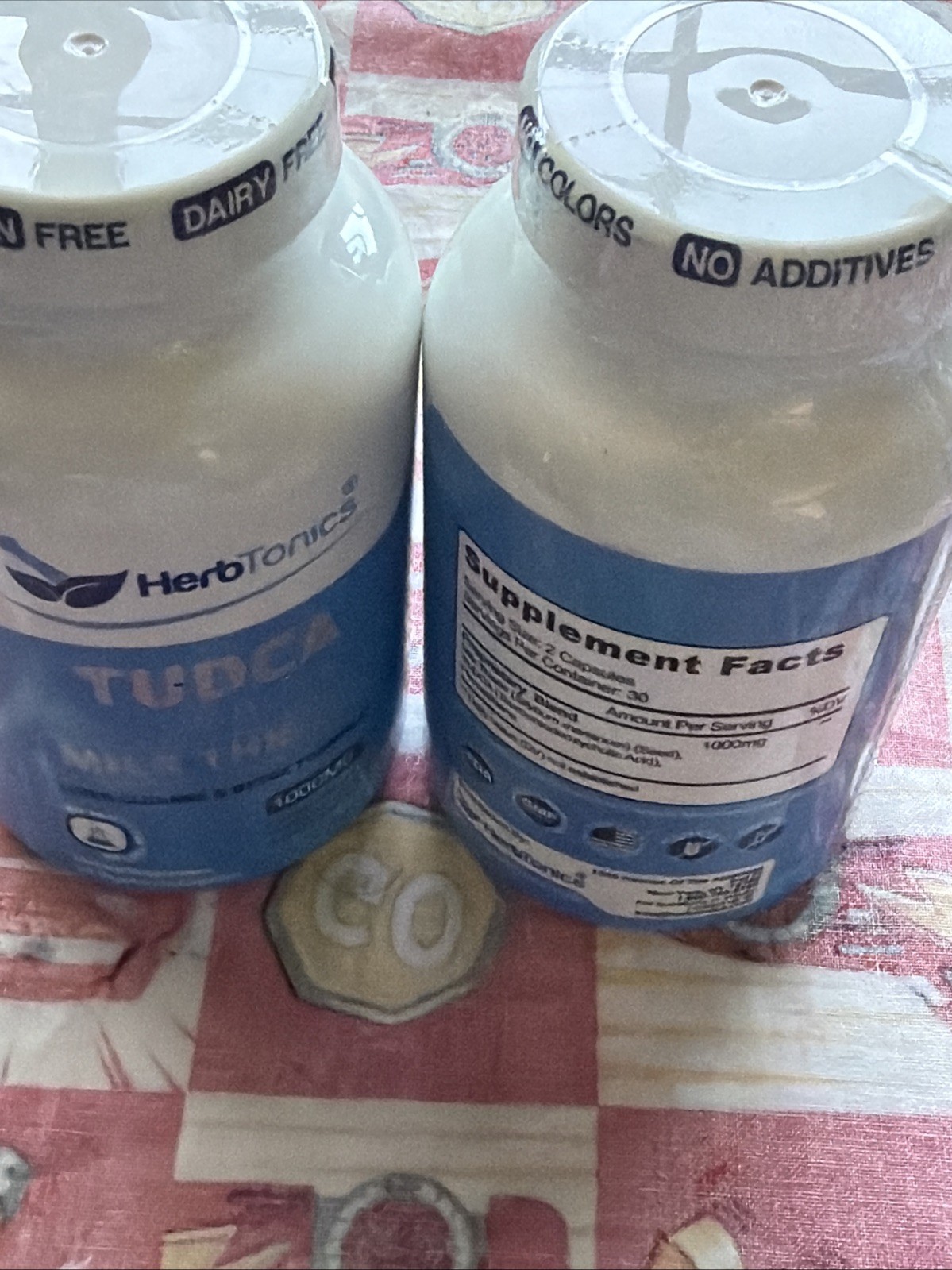 2X Herbtonics TUDCA & Milk Thistle 1000mg 60 Vegetarian Capsules Ea 01/01/2028