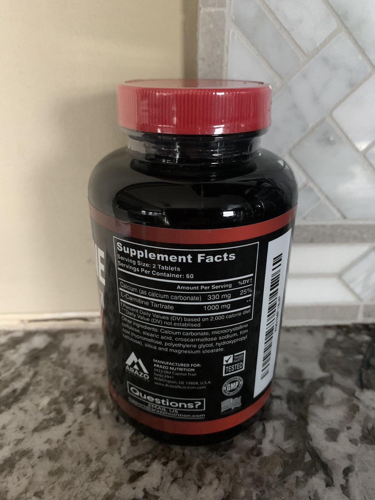 ARAZO NUTRITION L-Carnitine 1000mg Servings Maximum strength ex: 12/2024