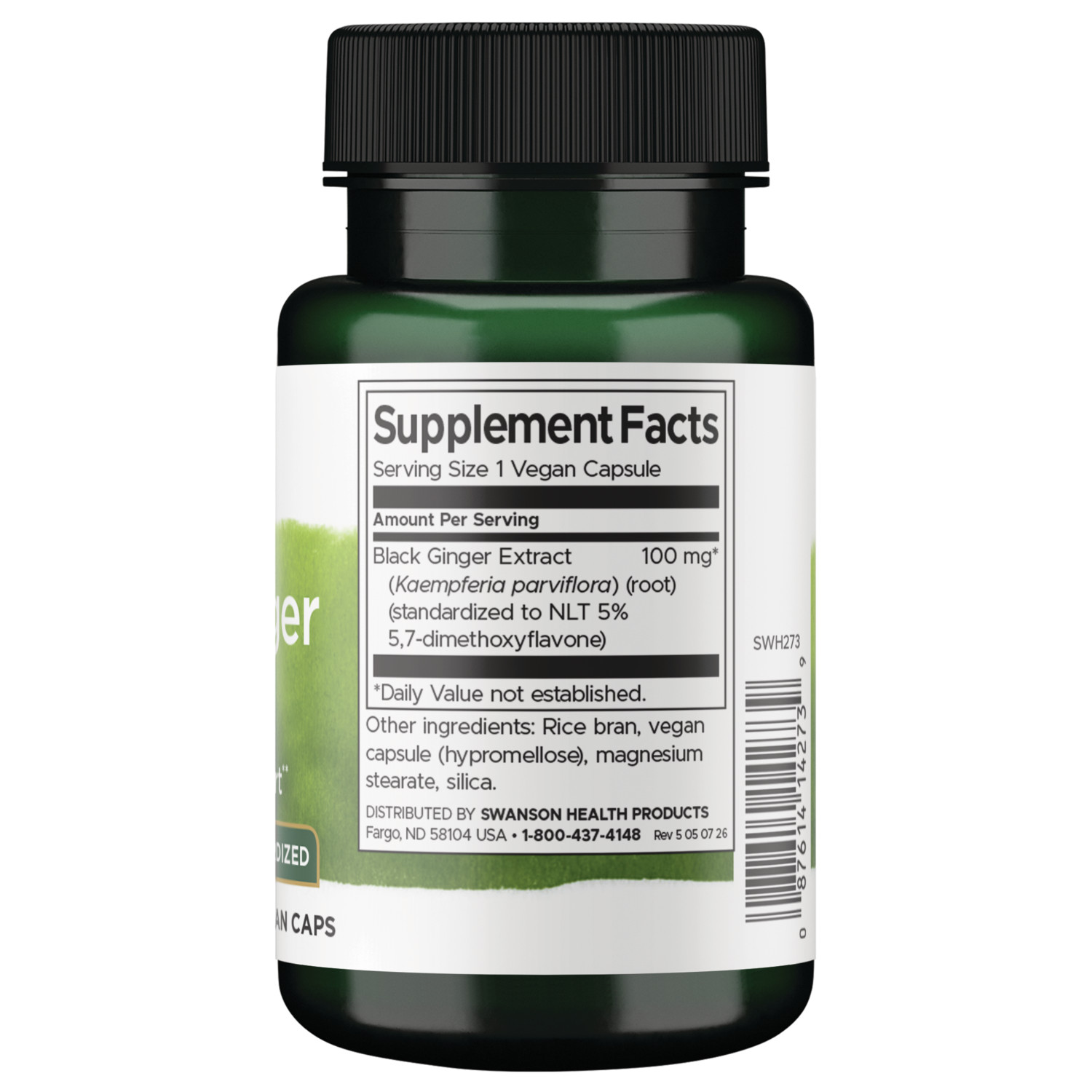 Swanson Black Ginger Extract – Promotes Healthy Blood Circulation and Physical
