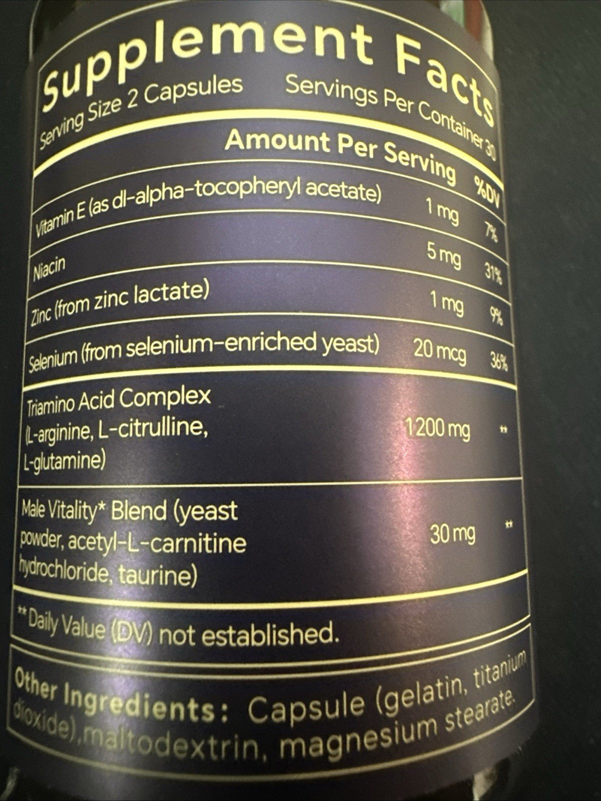 WORKOUT ENERGY | Three Amino Acids | for Men | 60ct