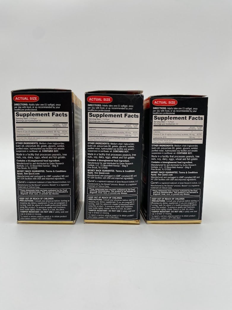 Qunol Ultra CoQ10 100 mg 30softgels Lot of 3 EXP 7/27+
