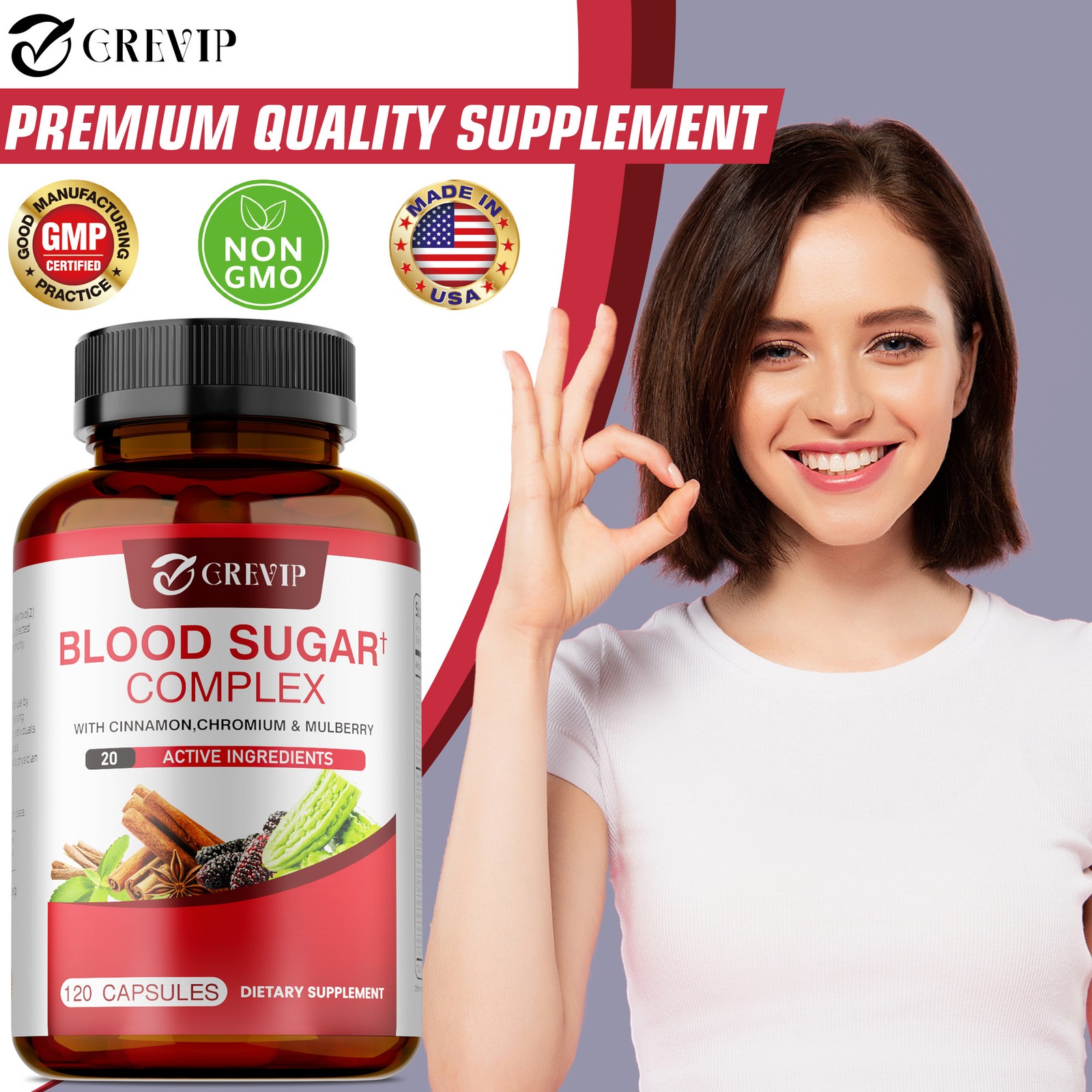 Blood Sugar Complex 120pcs – Promotes Heart and Cardiovascular Health,Metabolism