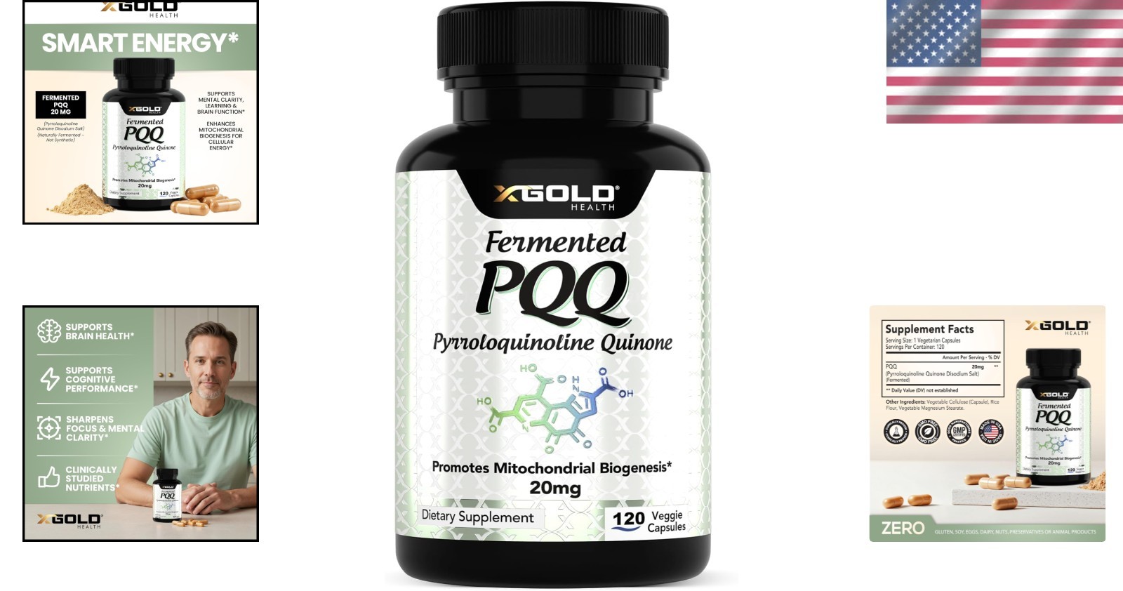 Gluten-Free PQQ 20mg Capsules – Boost Mitochondrial Health in 120 Easy Pills