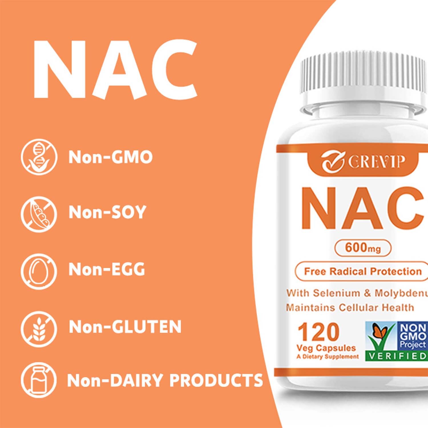 NAC (N-Acetyl Cysteine) 600mg- Antioxidant Liver and Lung Support, High Strength