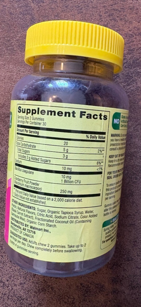 Spring Valley Women’s Probiotic 60 Vegetarian Gummies Adult Gummy – Exp 7/26