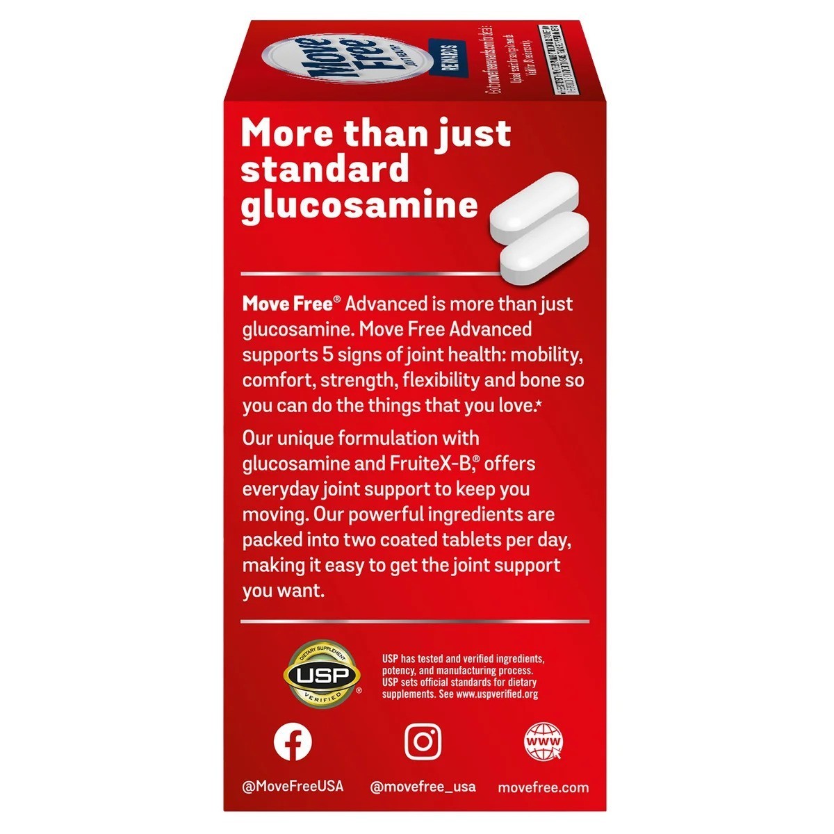 Schiff Move Free Advanced Joint Supplement, 200 Tablets, EXP 03/2028