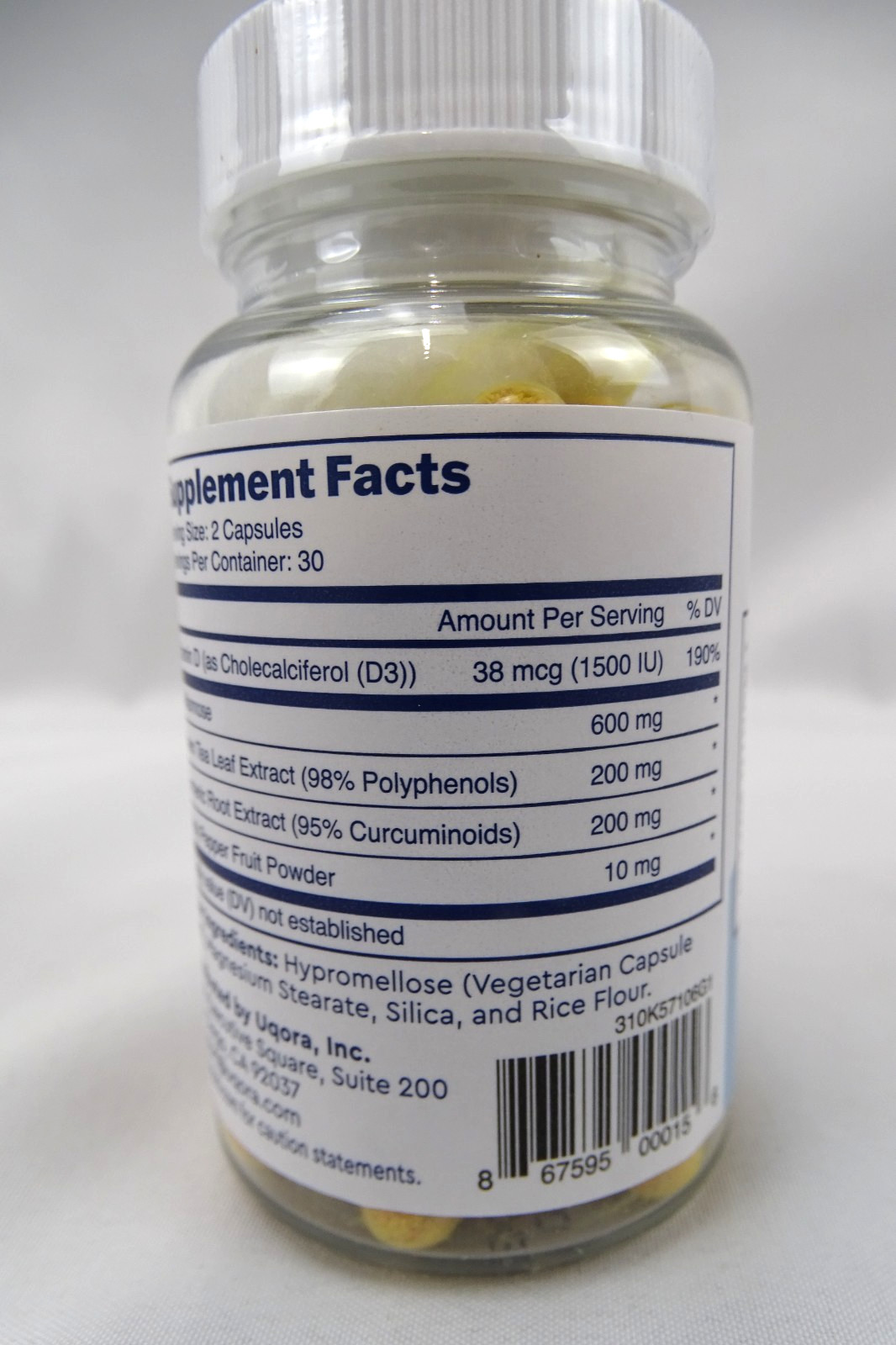 Uqora Defend Part 2 Dietary Supplement, 60 capsules (30 days), Bladder Support