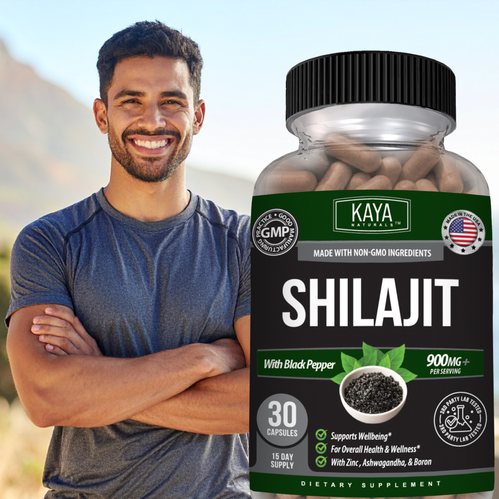 Shilajit Supplement Supports Energy, Stamina, Focus, Strength Boost