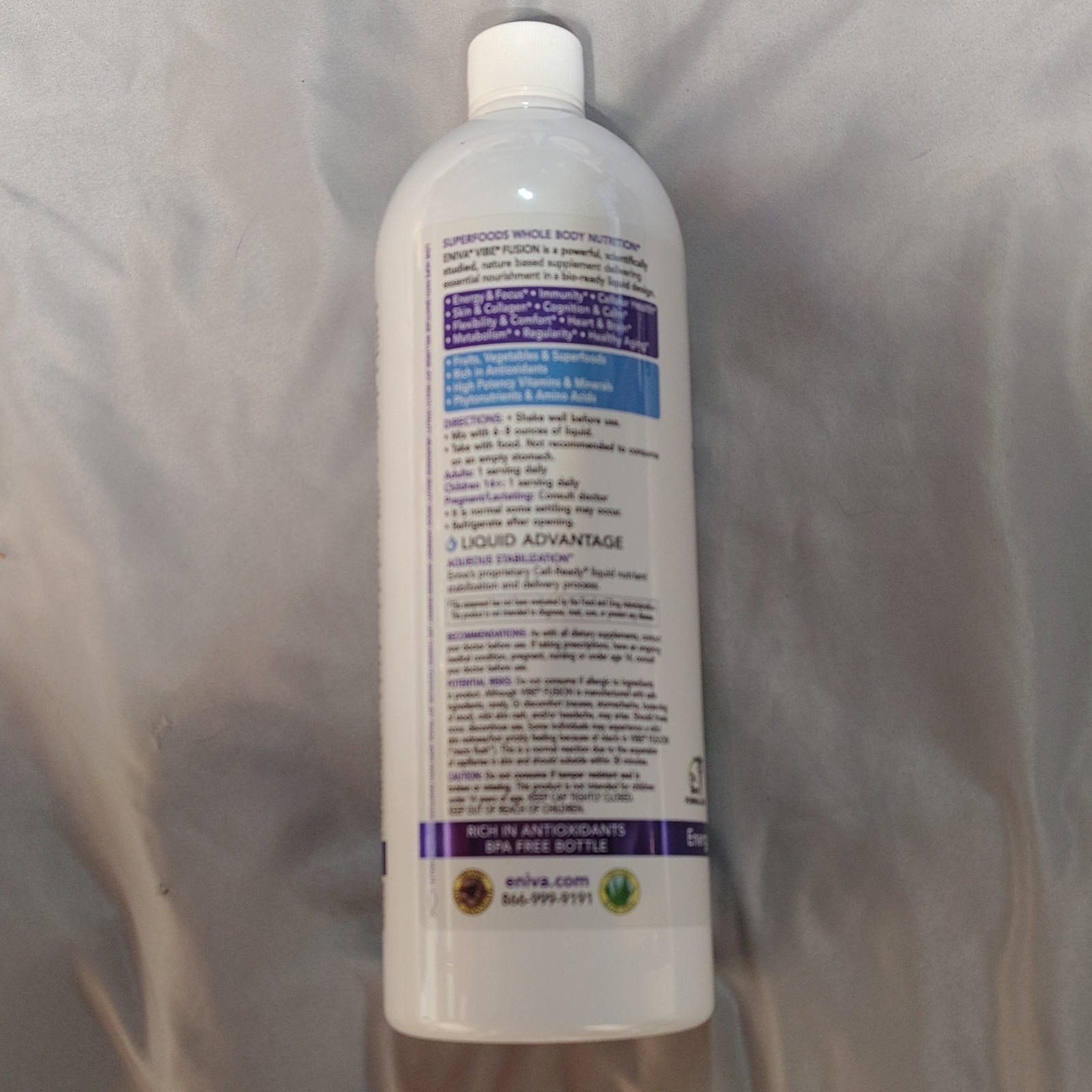 Eniva Health Vibe Fusion Liquid Vitamin 32 fl oz Fruit & Chocolate, Gluten-Free