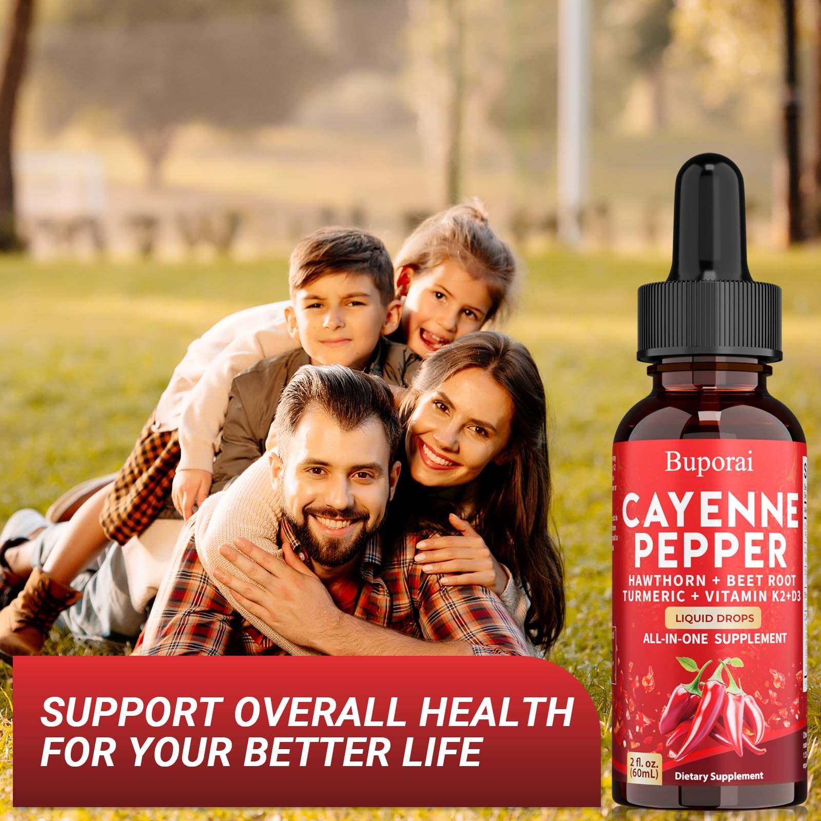 Buporai Cayenne Pepper Drops, Extract 2 Fl Oz (Pack of 1)