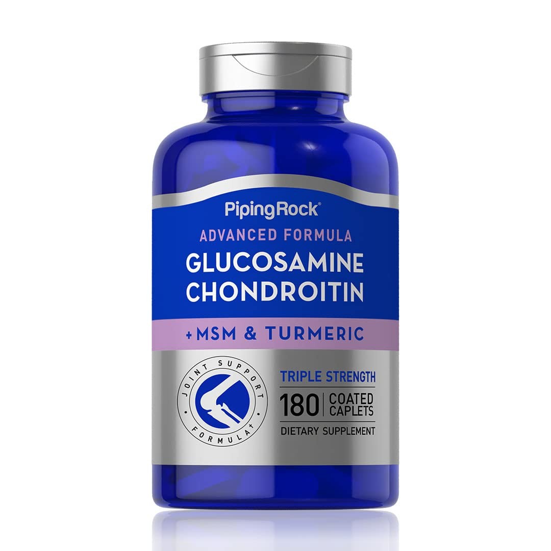 Piping Rock Glucosamine Chondroitin MSM Turmeric | 180 180 Count (Pack of 1)