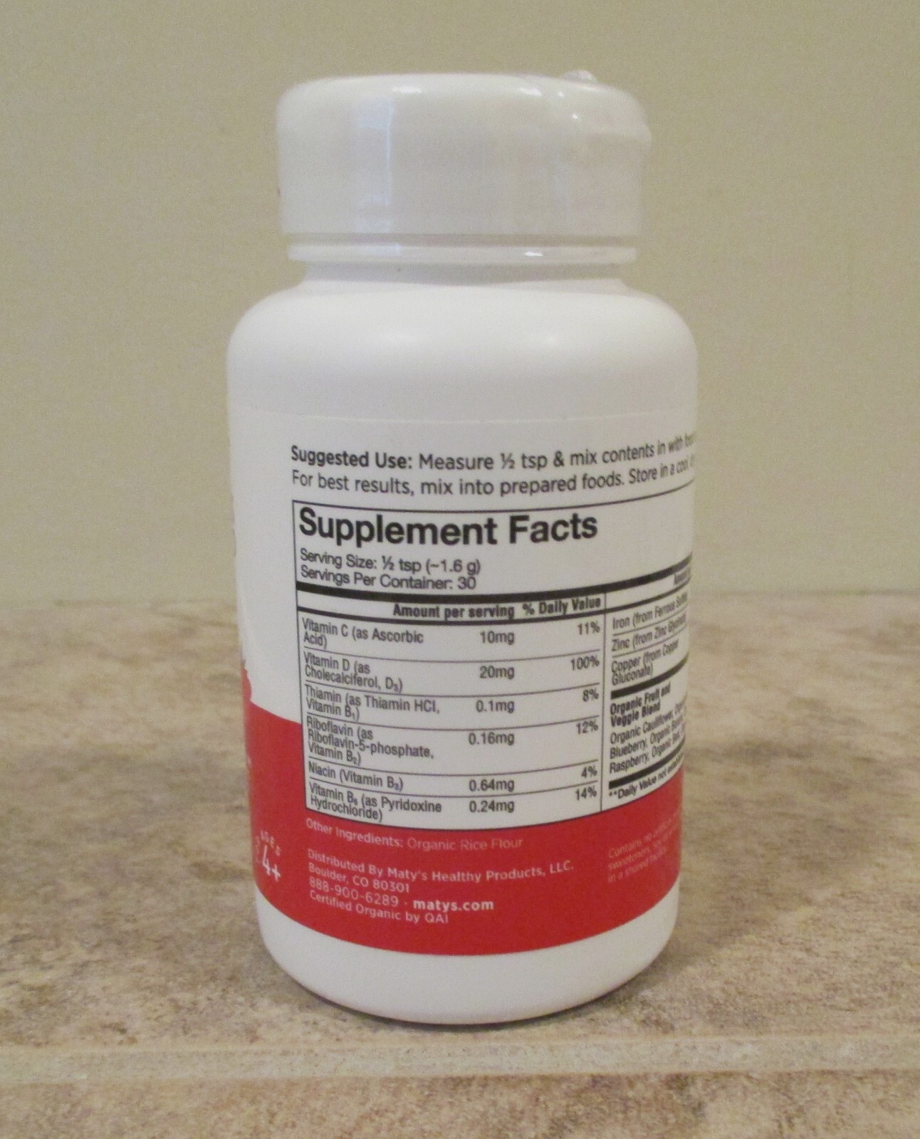 Matys Picky Kids Red Blend – Fruit and Veggie Supplement for Kids 4+-Exp 02/2026