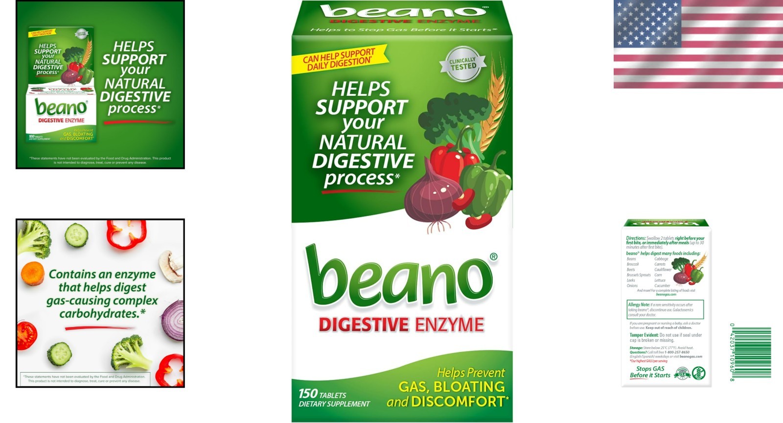 150 Tablets of Preventive Gas Relief for Adults – Unflavored Digestive Support