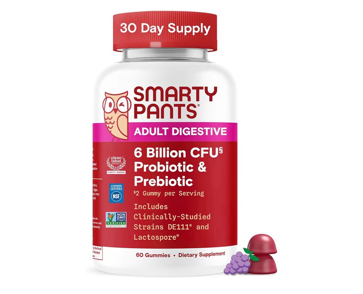 Delicious Grape Probiotic & Prebiotic Gummies – 6 Billion CFU Digestive Health!