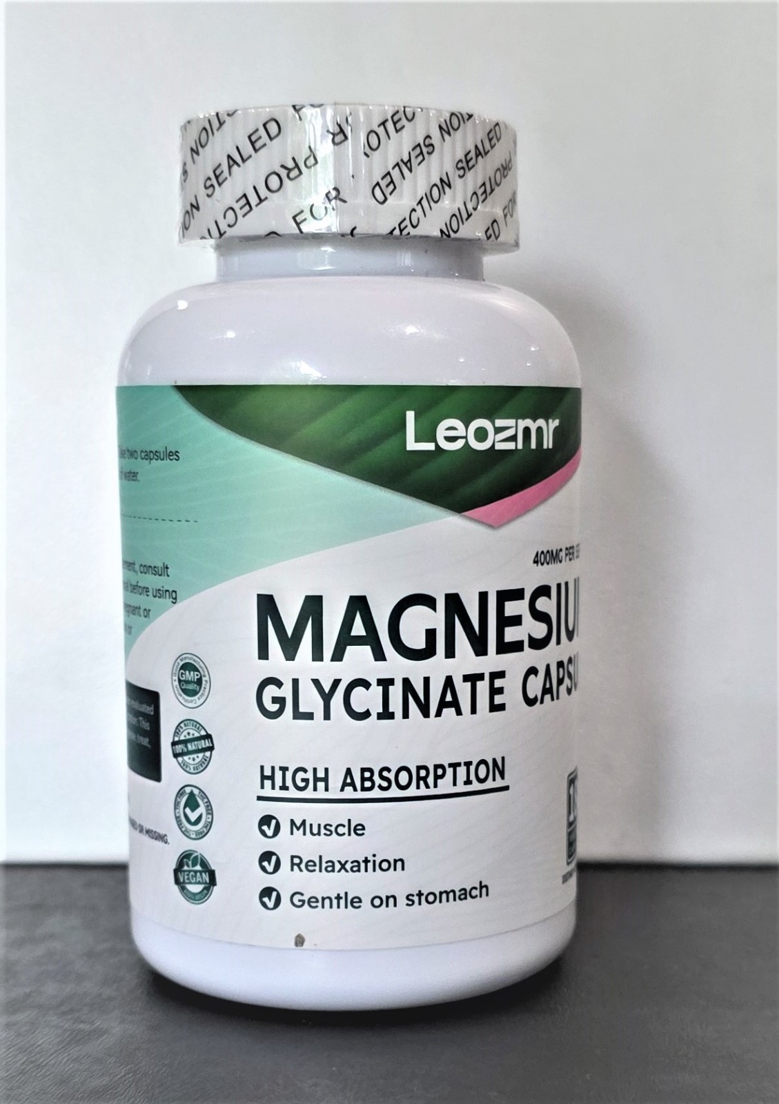 Magnesium Glycinate (400 mg) –90 vegetarian capsules-07-2027