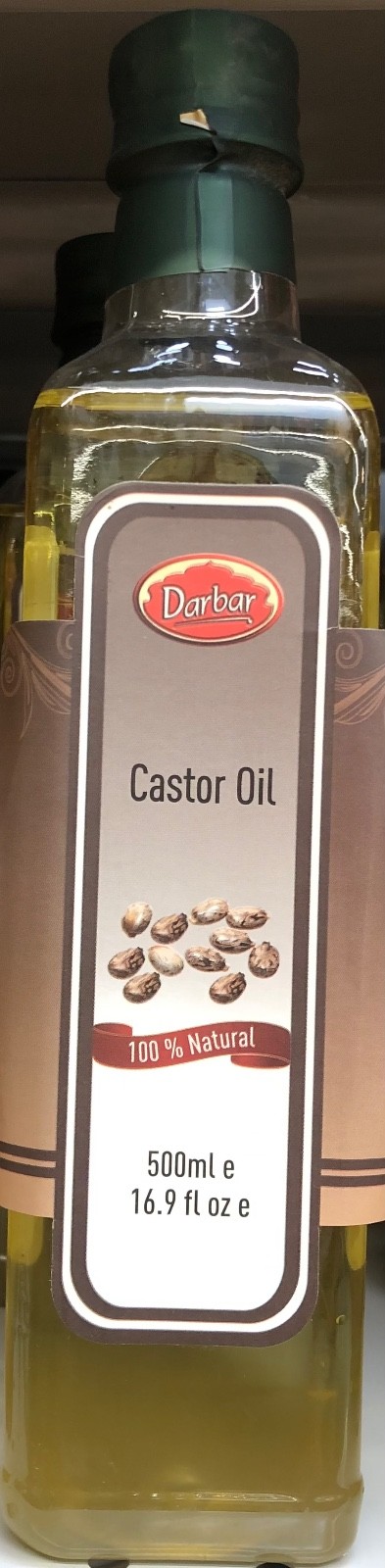 Darbar Castor Oil 16 oz Glass Bottle 蓖麻子油